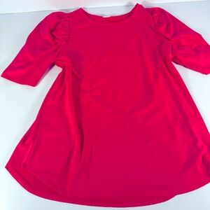BiBi HOT PINK ruffle sleeve top